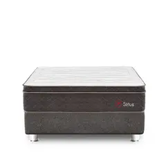 FORLI - Cama Americana Sirius King + Colchón + 2 Almohadas + Protector