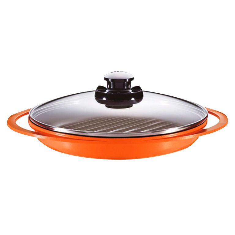 Grill con Tapa 26cm Naranja