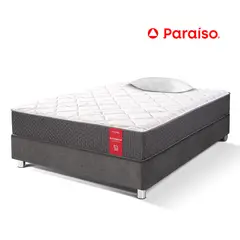 PARAISO - Cama Su Majestad 2 Plazas + 2 Almohadas + Protector