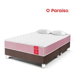 PARAISO - Cama Medallón Ergo Queen + 2 Almohadas + Protector