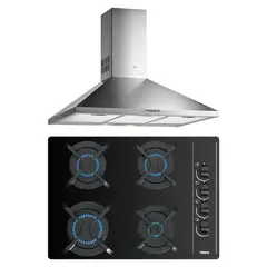 TEKA - Combo Cocina Empotrable 4 Hornillas GBC-64003 + Campana Extractora 90cm DBB-90