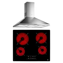 TEKA - Combo Cocina Empotrable 4 Quemadores TB-6415 + Campana 90cm DBB-90