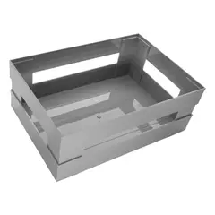 JUST HOME COLLECTION - Canasta Gris 15.5x22.5x9cm