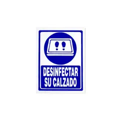 FIXSER - Señal de Desinfectar Calzado 15x20 cm.