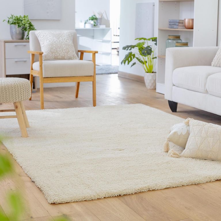 Alfombra Rectangular Beige Soft Shag 160x230cm