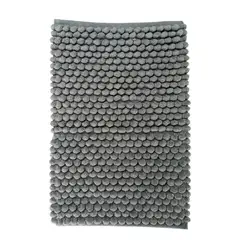 JUST HOME COLLECTION - Piso de Baño Rectangular de Algodón Cubes 40x60cm Gris