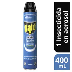 RAID - Insecticida Aerosol 400ml Zancudos/Moscas
