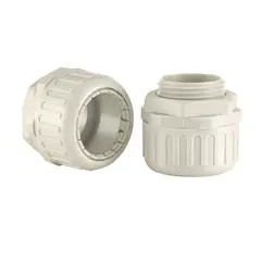 undefined - Conector para Tubería Corrugado PVC 1" 2u