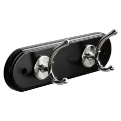 JUST HOME COLLECTION - Perchero de Pared 2 Ganchos Negro