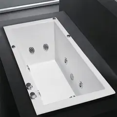 CUBA&SPA - Tina Hidromasaje Rectangular Minimalista 150x80cm Blanca