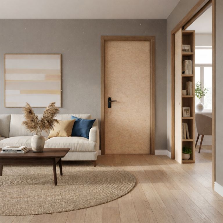 Puerta Interior Lisa Natural