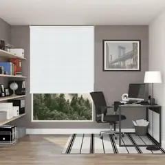 SUNLINE - Cortina Roller Blackout Fiber Blanco 180 x 120 cm