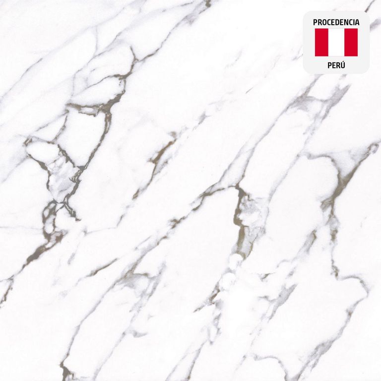 Porcelanato Blanco Marmol 61x61cm 1.48m2