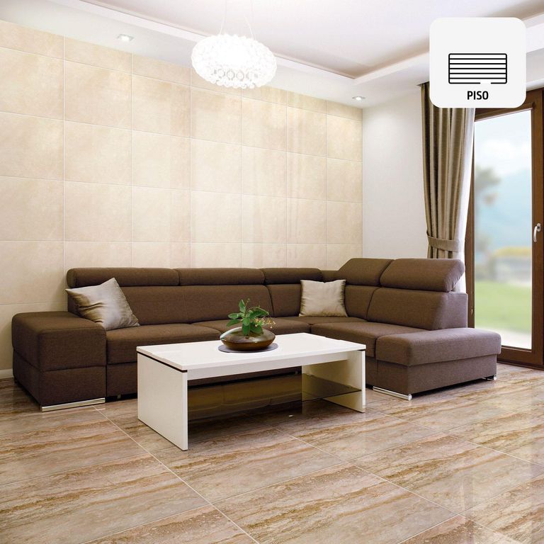 Cerámica Beige Marmolizado 60X60cm 1.8m2 Victoria Beige