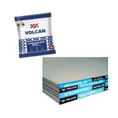 undefined - Placa de Drywall Volcanita ST 1/2" 1.22mx2.44m + Masilla para Drywall JuntaPro 5kg