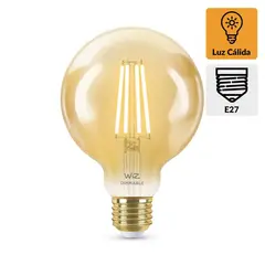 WIZ - Foco Led Filament Wifi G95 E27 6.9W Luz Cálida Ajustable