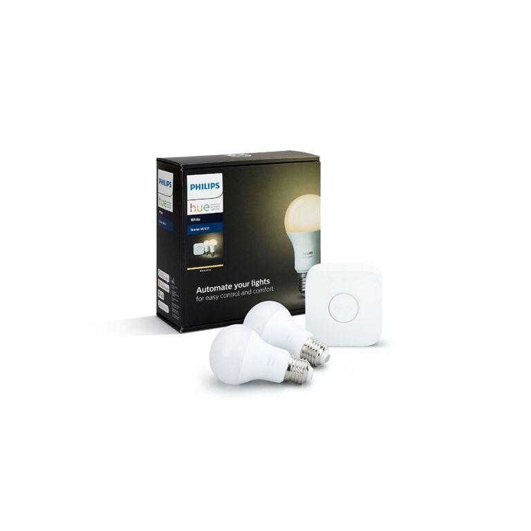 Hue Pack x2 Focos LED Kit de Inicio 9.5W E27 Cálida + Bridge