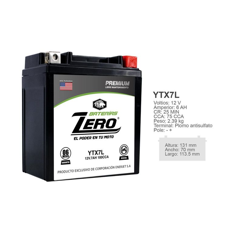 Batería Moto YTX7L-BS