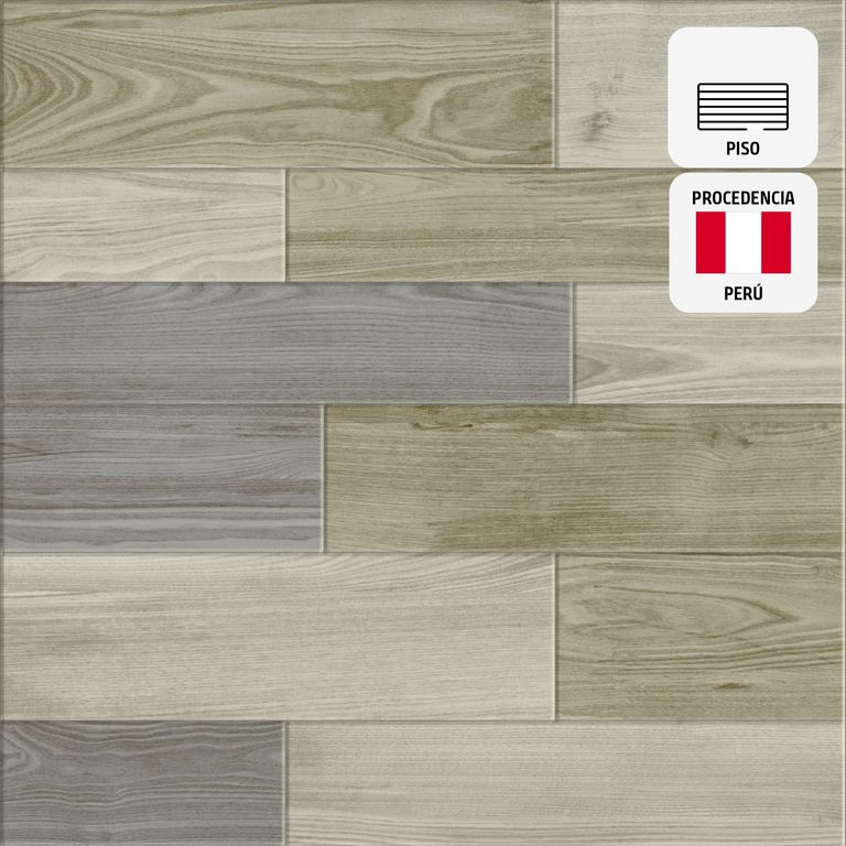 Gres porcelánico rectificado Marrón 60x60 Maderadas Mate 1.44 m2
