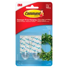 COMMAND - Gancho Clear Mediano x 6 unid.