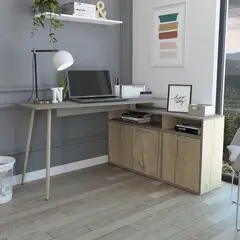 TUHOME - Escritorio en L Duna Melamina Singapur