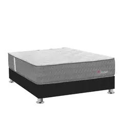 FORLI - Cama Americana Pocket 1.5 Plazas + Colchón + Almohada + Protector