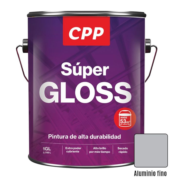 Super Gloss Aluminio Fino 1GL