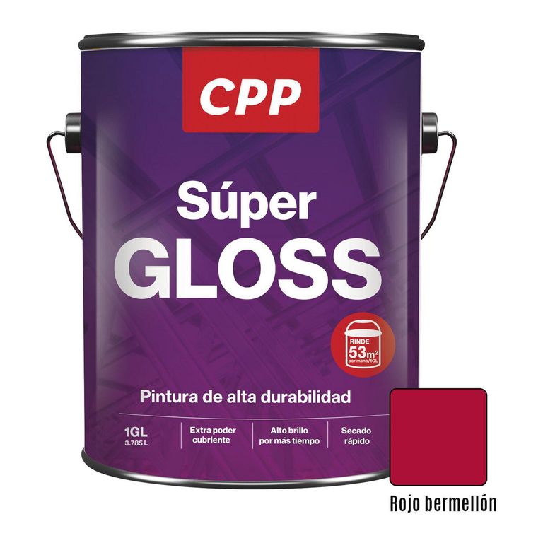 Super Gloss Rojo Bermellón 1GL