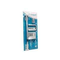 ITALGRIF - Kit de Accesorios para Baño 4 Piezas Cromado ABS