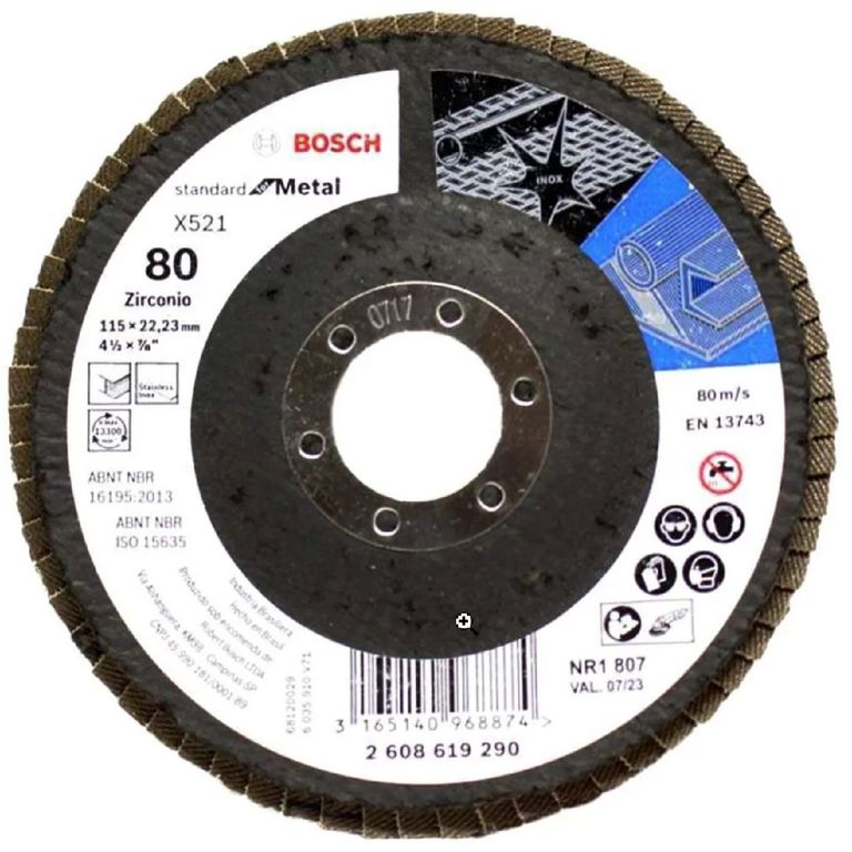 Disco Flap Standard for Metal; 115mm G80 Curvo.
