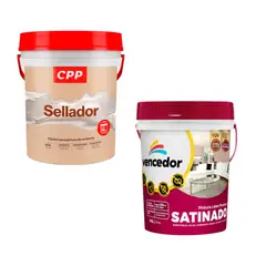 undefined - Sellador Cpp Blanco 4gl + Pintura Vencedor SuperSatinado Blanco 4GL