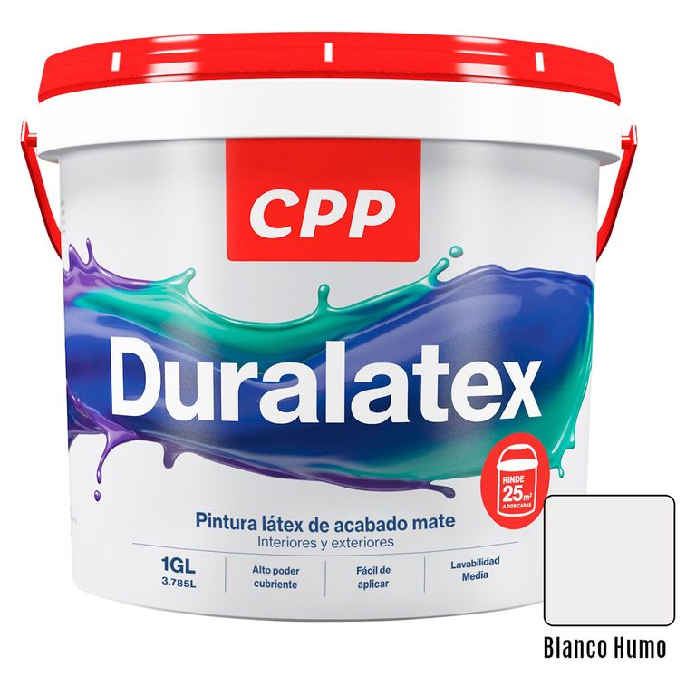 Pintura Duralatex Mate Blanco Humo 1GL