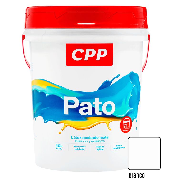 Pintura Látex Pato Mate Blanco 4GL