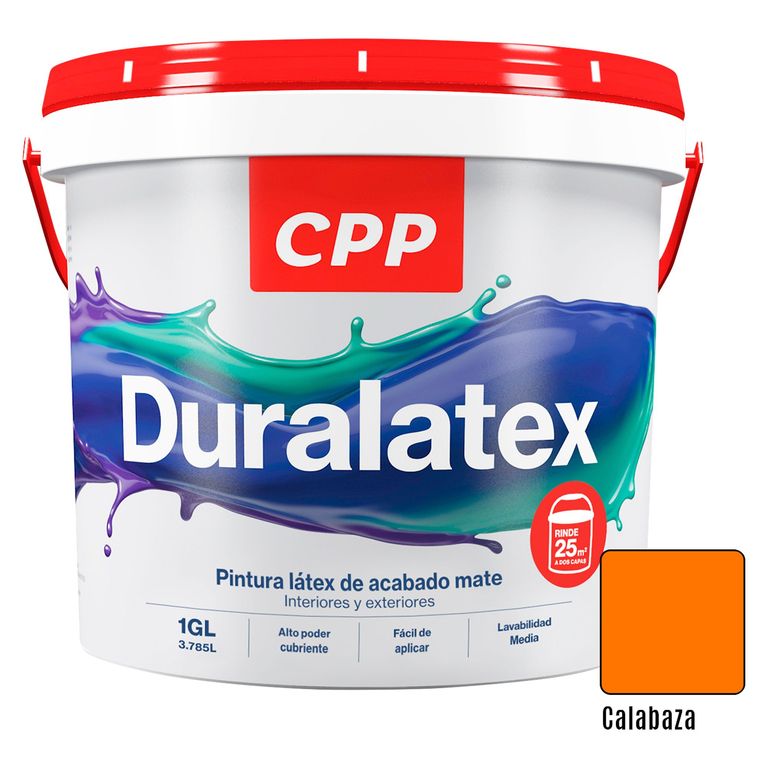 Pintura Duralatex Naranja Calabaza 1GL