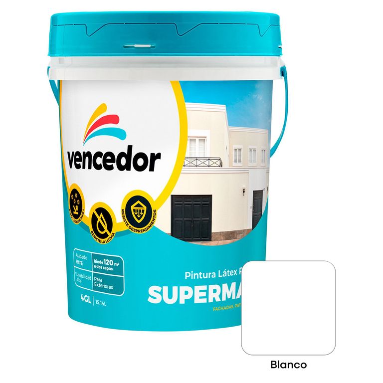 Pintura Supermate Exteriores Blanco 4 GL
