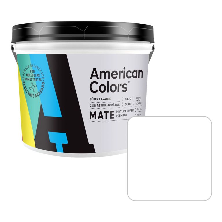 Pintura American Latex Mate Blnaco 1/4GL