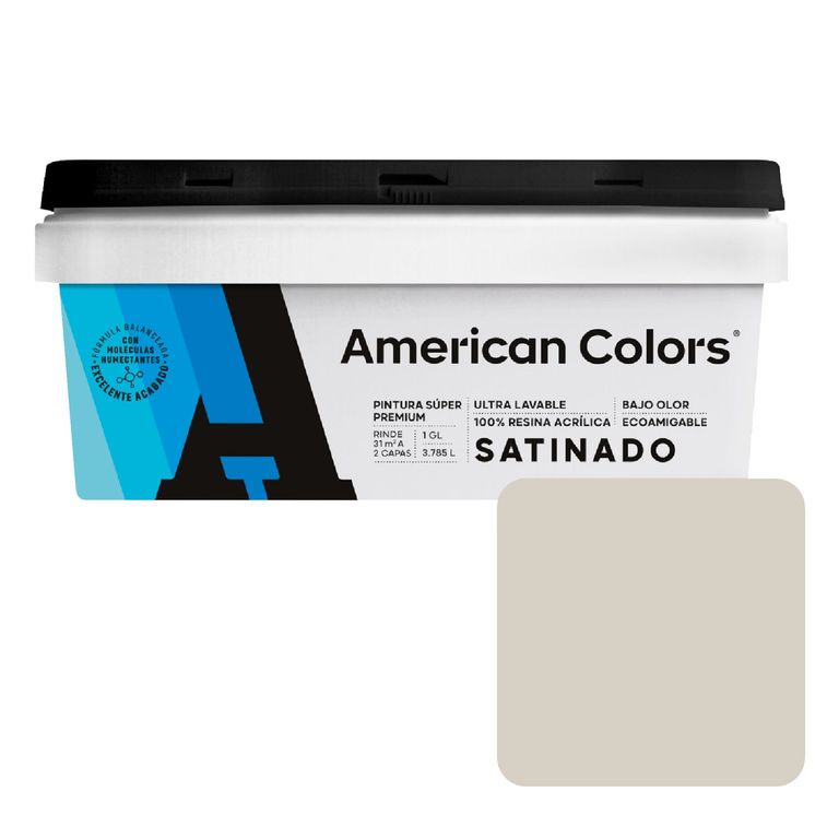 Pintura American Satinado Blanco Humo 1GL