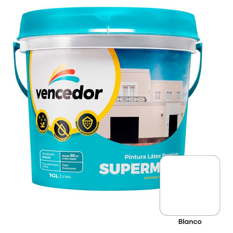 Pintura Supermate Exteriores Blanco 1 GL