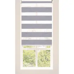 PLASTILISTO - Cortina Enrollable Día/Noche Zebra 100X160cm Gris Madera