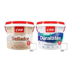 undefined - Pintura Duralatex Mate Blanco 1GL + Sellador Cpp para Muros Blanco 1 GL
