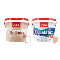undefined - Pintura Duralatex Almendra 1GL + Sellador Cpp para Muros Blanco 1 GL