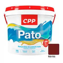 GENERICO - Pintura Látex Mate Pato Rojo Teja Mate 1 GL