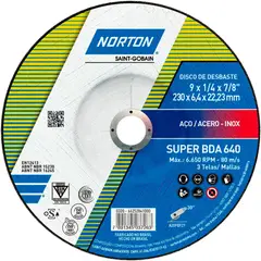NORTON - Disco de Desbaste para acero BDA640 9