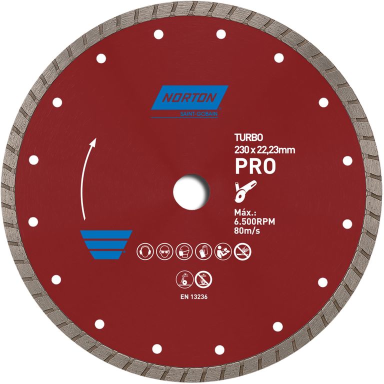 Disco de Corte Diamantado para cerámica Turbo 9"