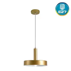 LUMICENTER - Colgante Beta E27 Dorado