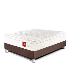 PARAISO - Cama Paraíso Royal Prince 1.5 Plazas Chocolate + Colchón + Almohada + Protector