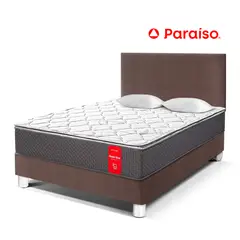 PARAISO - Dormitorio Super Star 2 Plazas + 2 Almohadas + Protector
