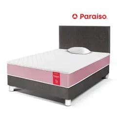 PARAISO - Dormitorio Medallón Ergo 1.5 Plazas + Almohada + Protector