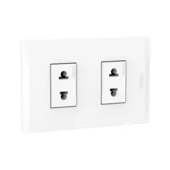 BTICINO - Tomacorriente Doble Modus 4 Blanco