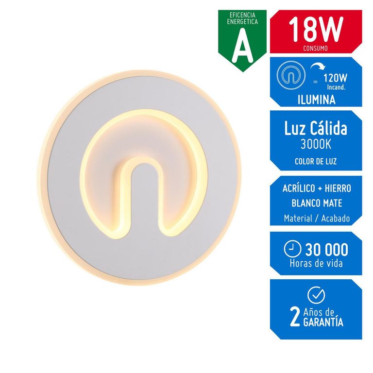 Lámpara de Pared Aure 18W